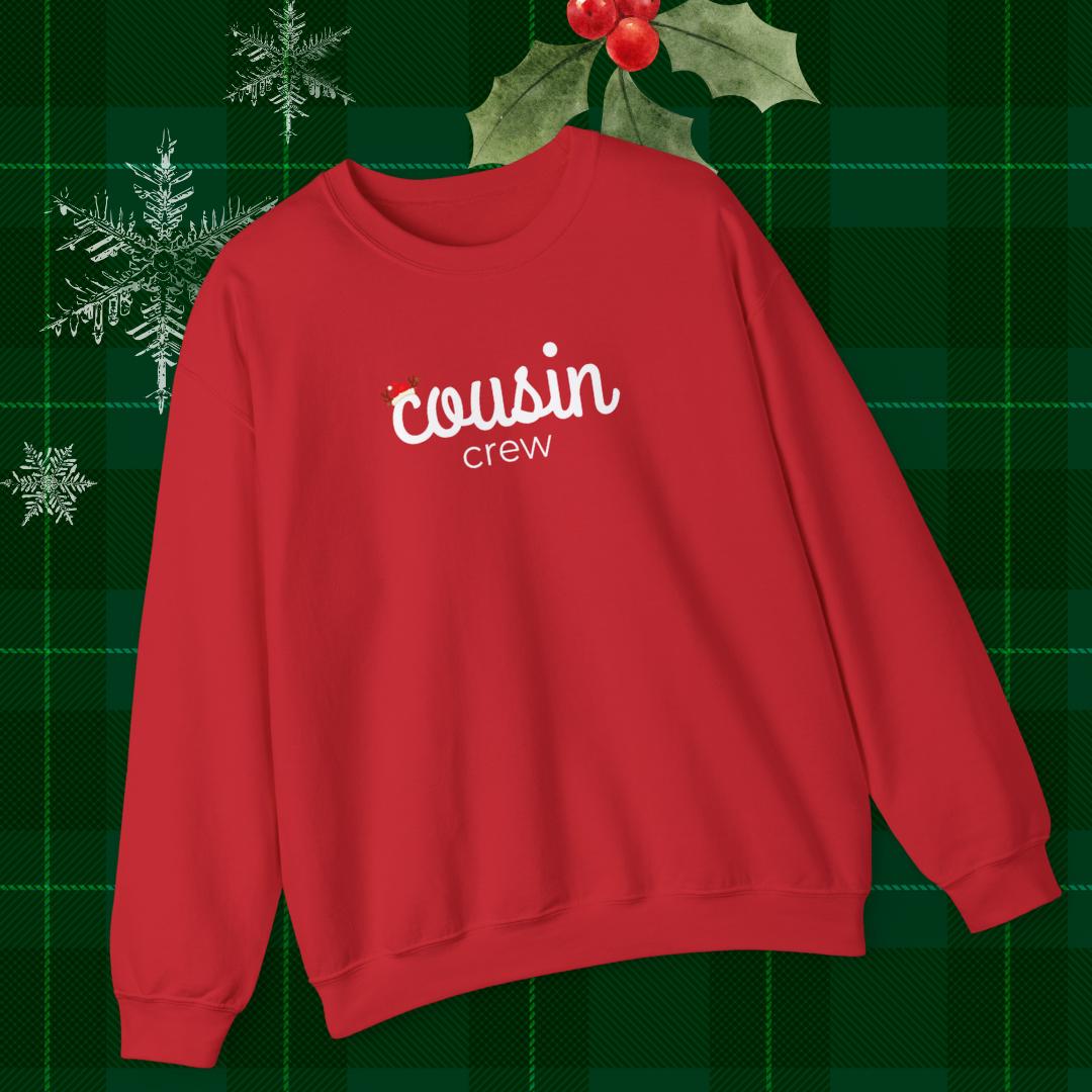 Modern Cousin Crew Xmas Sweatshirt, Adult Unisex Christmas Sweater, Family Xmas Party Shirt, Holiday Gift, Winter Apparel, Family Matching