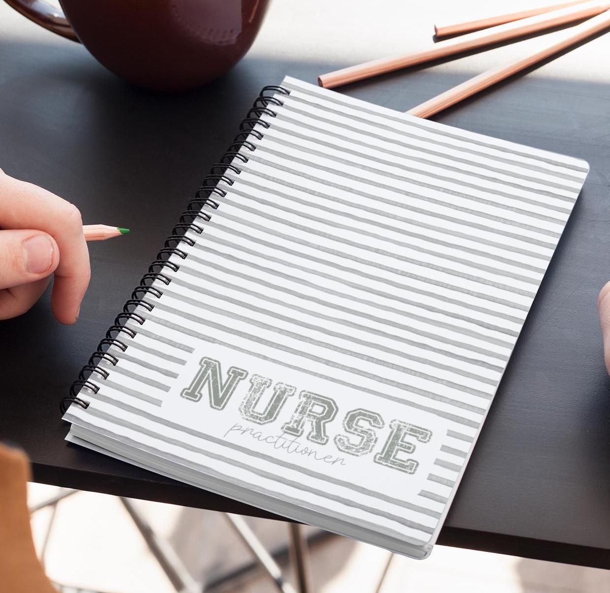 Nurse Practitioner Unisex Journal, Medical Student Gift, Spiral Notebook, Ruled Line, Nursing School Supplies, Healthcare Professional