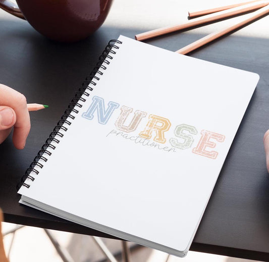 Boho Nurse Practitioner Unisex Journal, Medical Student Gift, Spiral Notebook, Ruled Line, Nursing School Supplies, Healthcare Professional