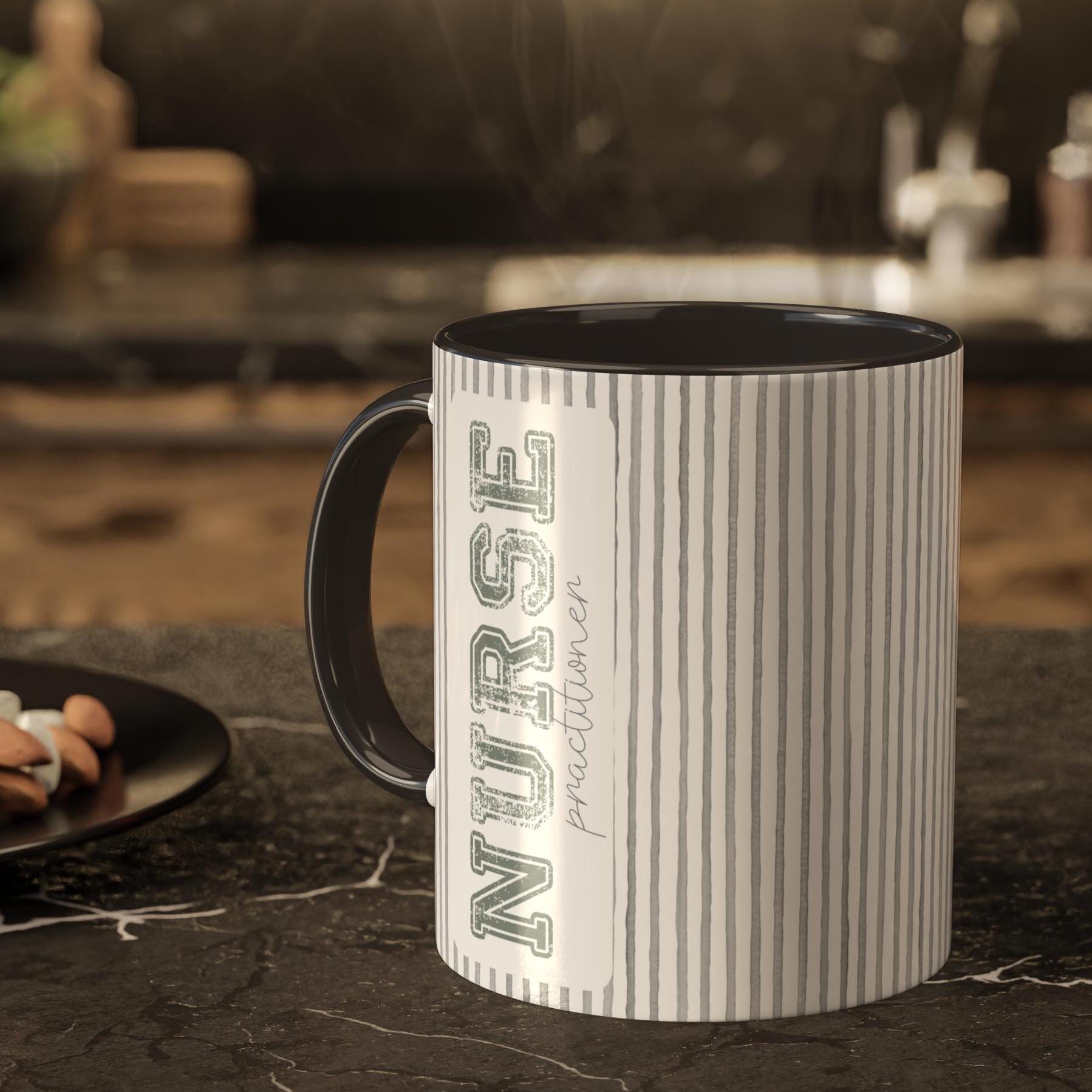 Nurse Practitioner Mug, Black Interior, Coffee Cup Gift for Nurses, Healthcare Worker Tea Mug, RN Graduation Gift, Medical Professional