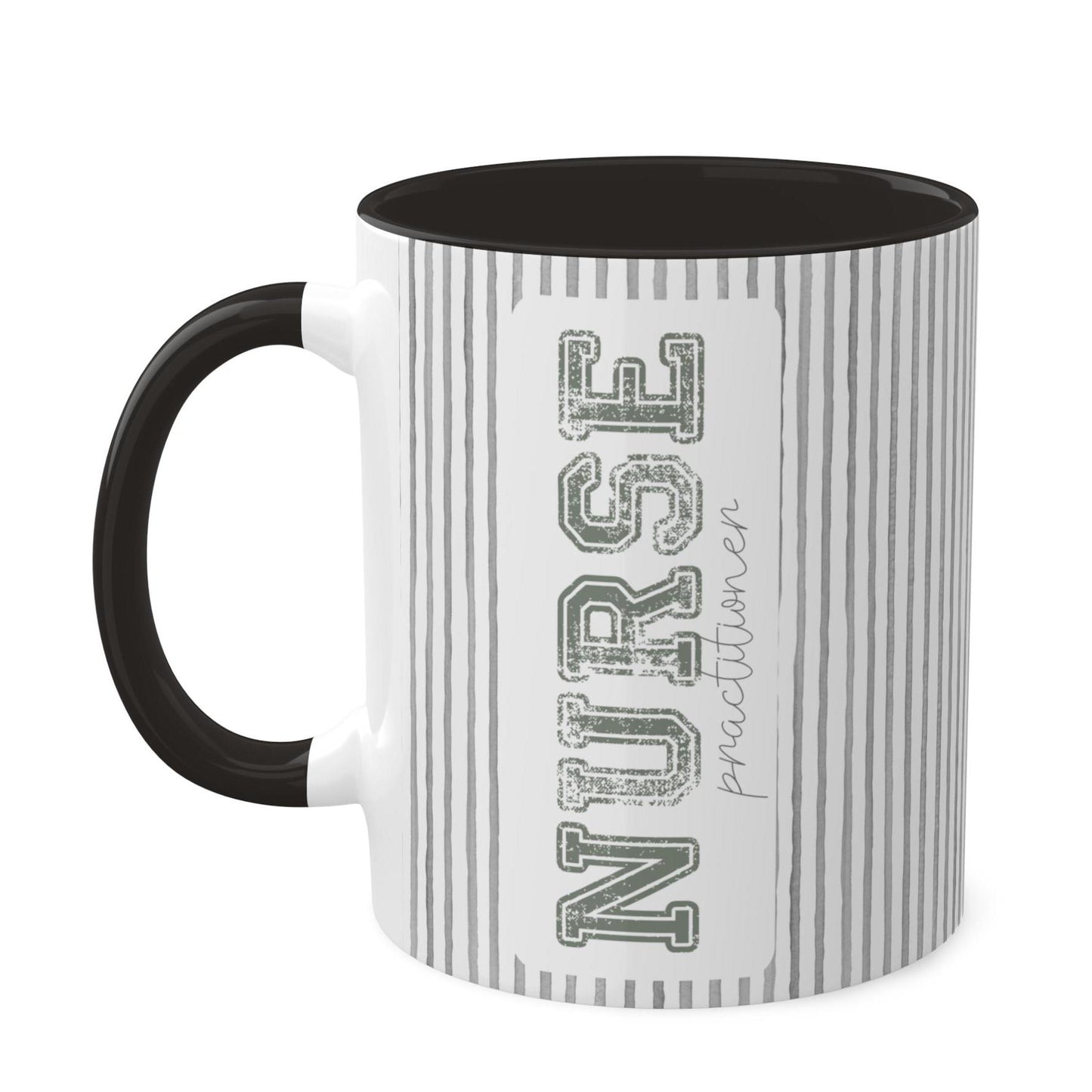 Nurse Practitioner Mug, Black Interior, Coffee Cup Gift for Nurses, Healthcare Worker Tea Mug, RN Graduation Gift, Medical Professional