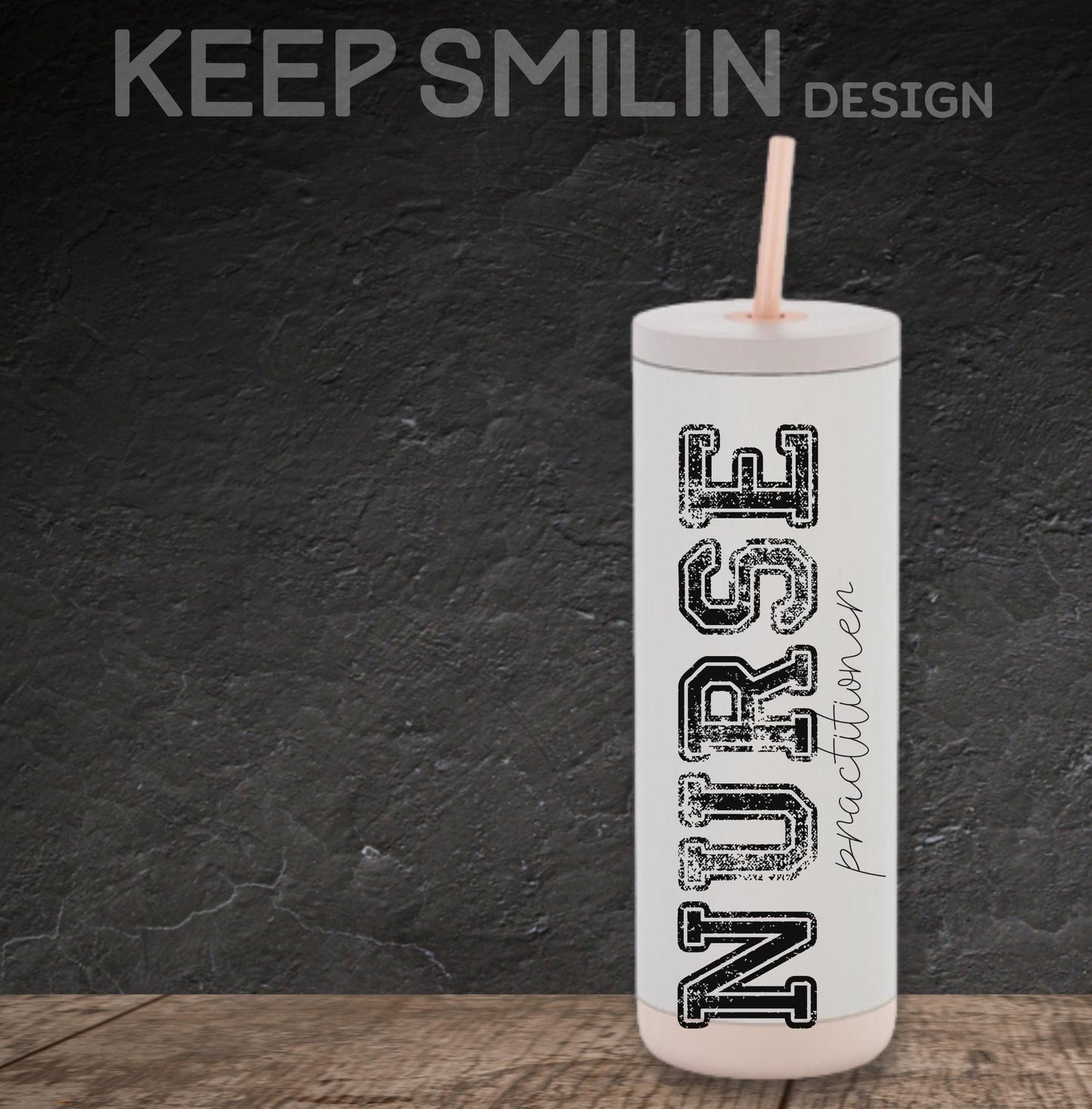 Nurse Practitioner Tumbler, 20oz, Modern Unisex Unique Coffee Mug Gift, Custom Personalized Cup, Stainless Steel Travel Mug, Eco-Friendly