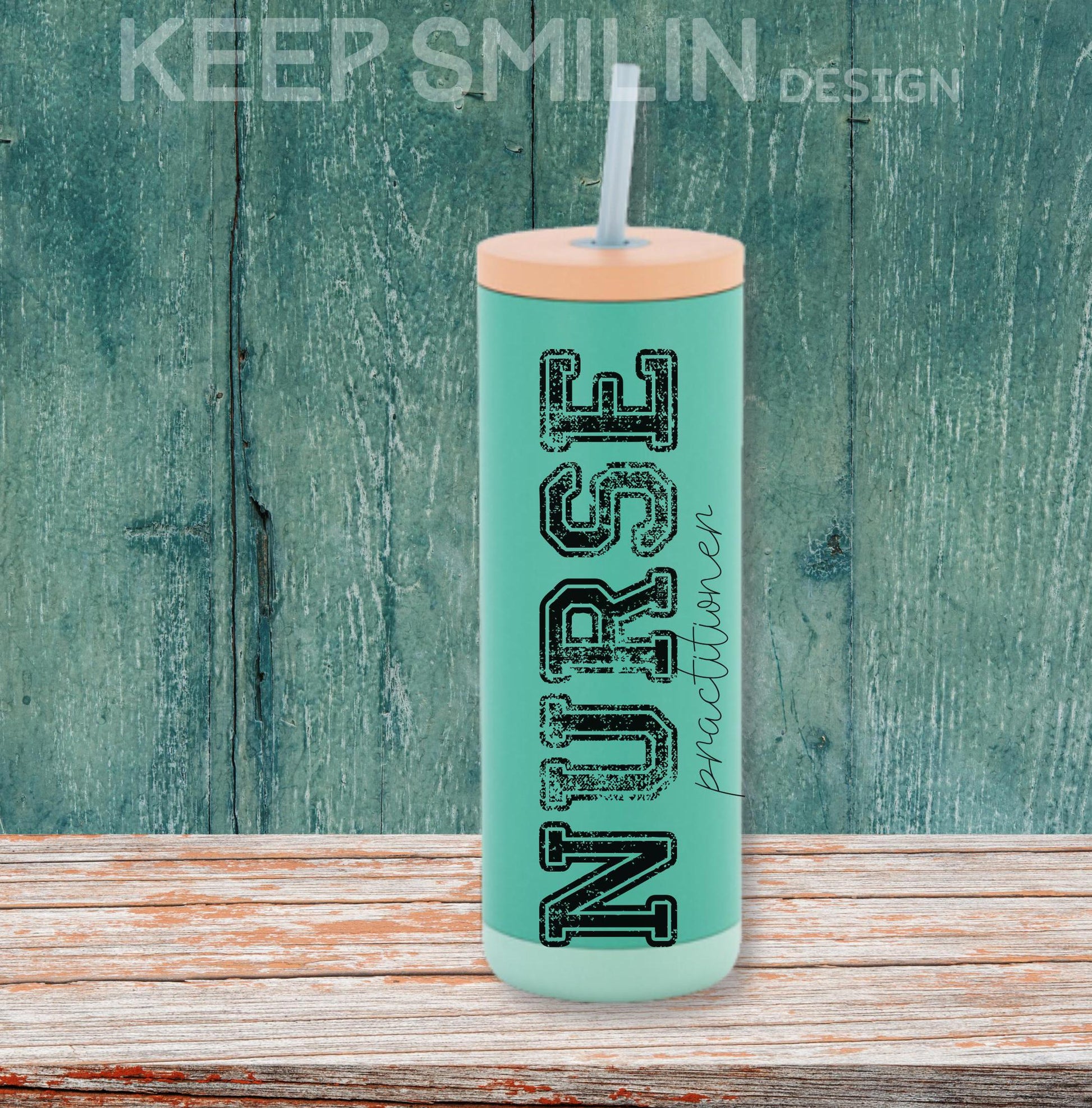 Nurse Practitioner Tumbler, 20oz, Modern Unisex Unique Coffee Mug Gift, Custom Personalized Cup, Stainless Steel Travel Mug, Eco-Friendly