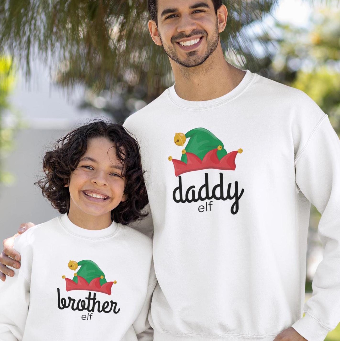 Daddy Elf Family Christmas Sweatshirt, Matching Xmas Shirts for Mom, Dad, Kids, Holiday Apparel, Festive Outfit