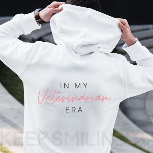 Veterinarian Era Hoodie Sweatshirt, Animal Lover Gift, Veterinarian Apparel, Vet Tech Pullover, Pet Lover Clothing, Unisex Hooded Jumper