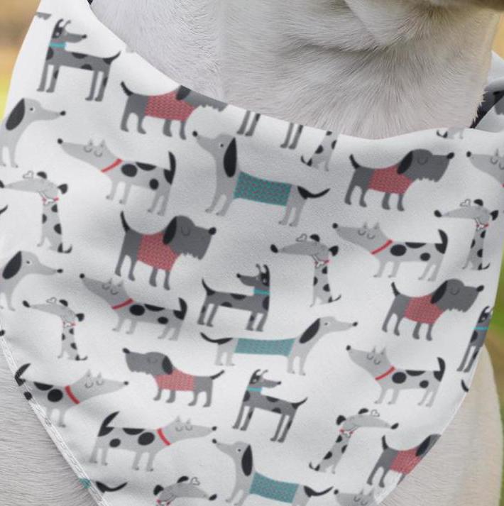 Dog Collar Bandana Print Pet Bandana Collar - Puppy Bandana, Dog Bandana Collar, Gift Pet Neckerchief, Animal Print Bandana, Dog Lover Gift