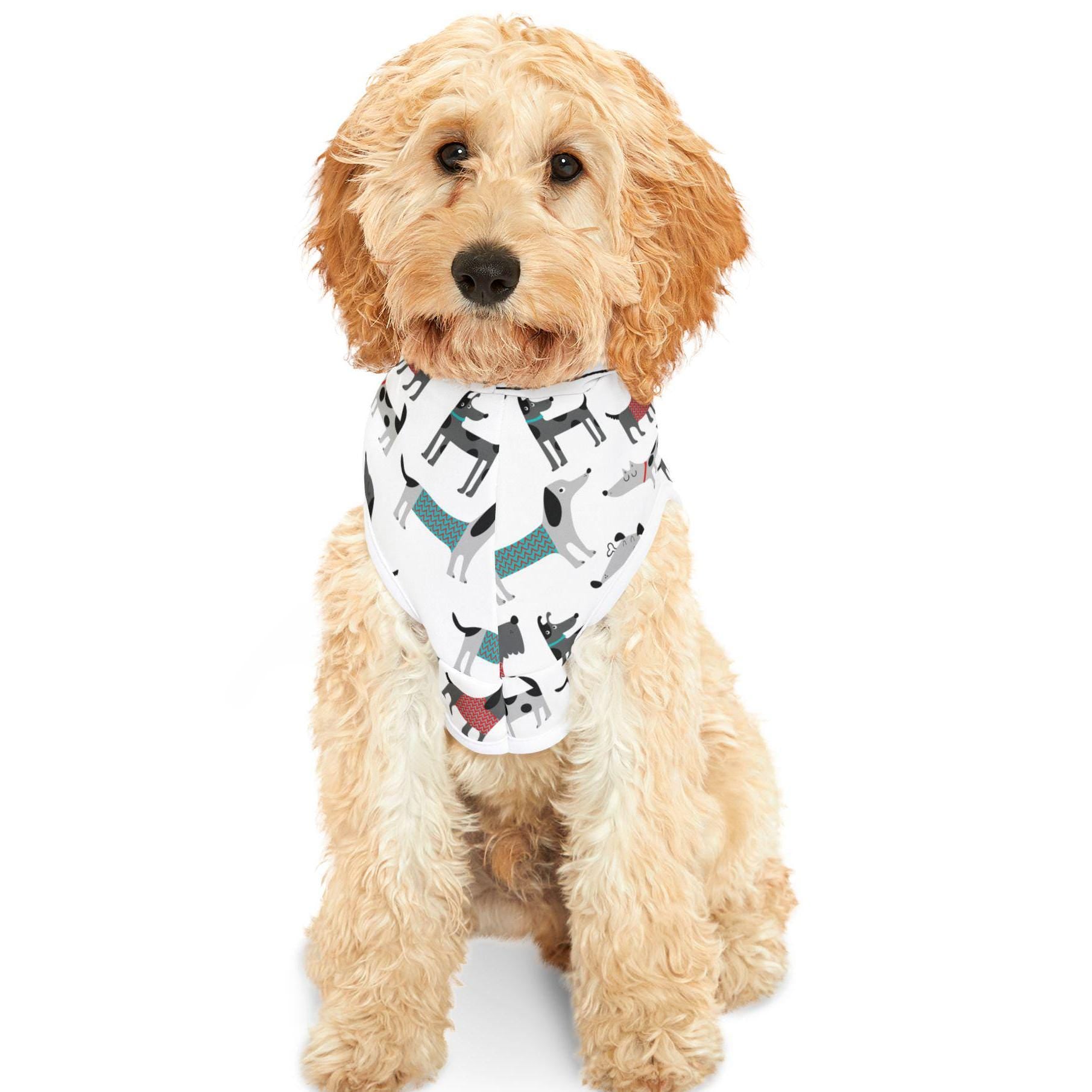 Dog Print Pet Hoodie, Cute Animal Lover Sweatshirt, Puppy Graphic Dog Lover Gift, Funny Dog Mom/Dad Hooded Sweatshirt, Pet Owner Apparel