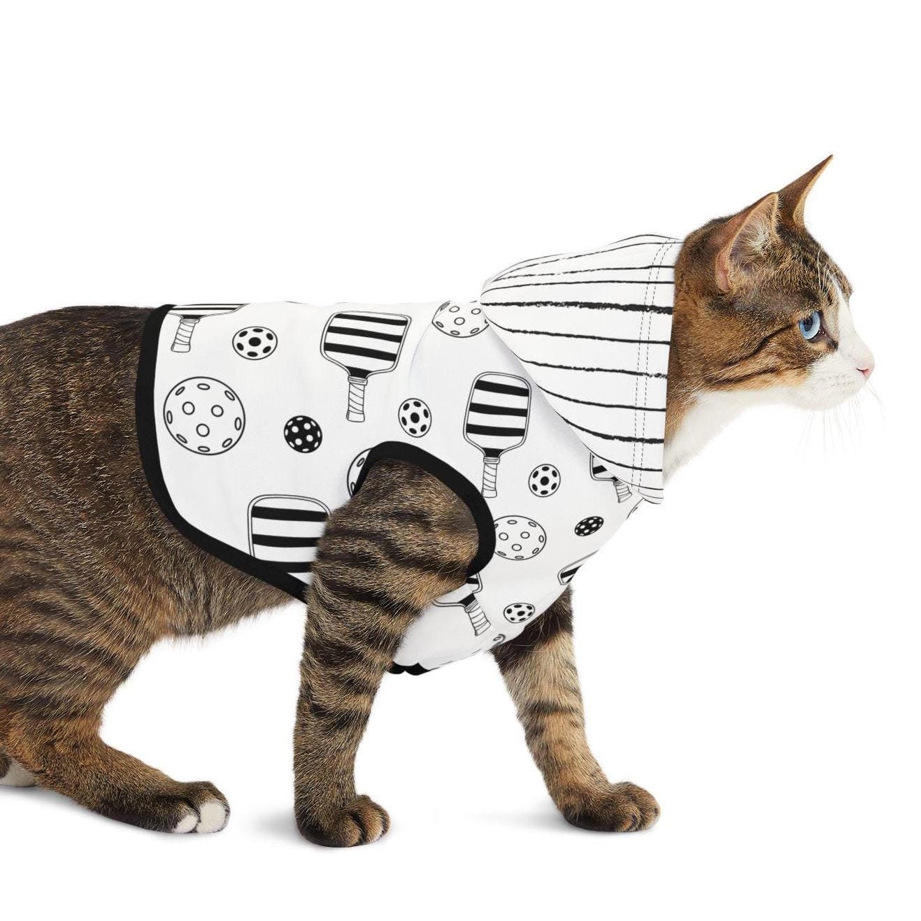 Pickleball Pet Hoodie for Cats and Dogs, Fun Sports Animal Apparel, Pet Lover Gift, Custom Dog Cat Sweater, Cute Pet Clothing, Pickleball