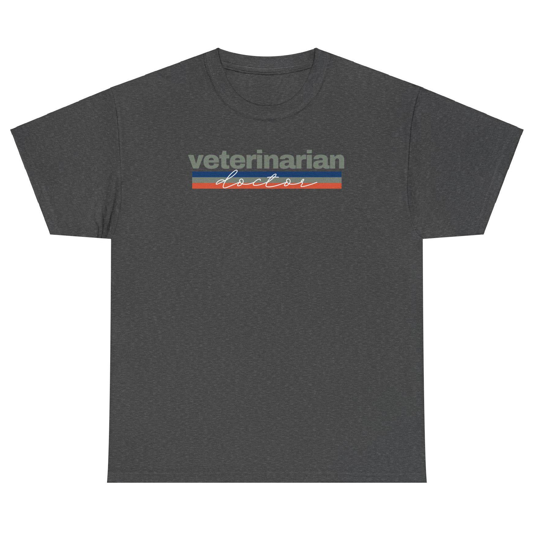 Veterinarian Doctor Tee Shirt - Unisex Heavy Cotton T-Shirt, Animal Lover Gift, Vet Graduation Present, Pet Owner Apparel, Veterinary