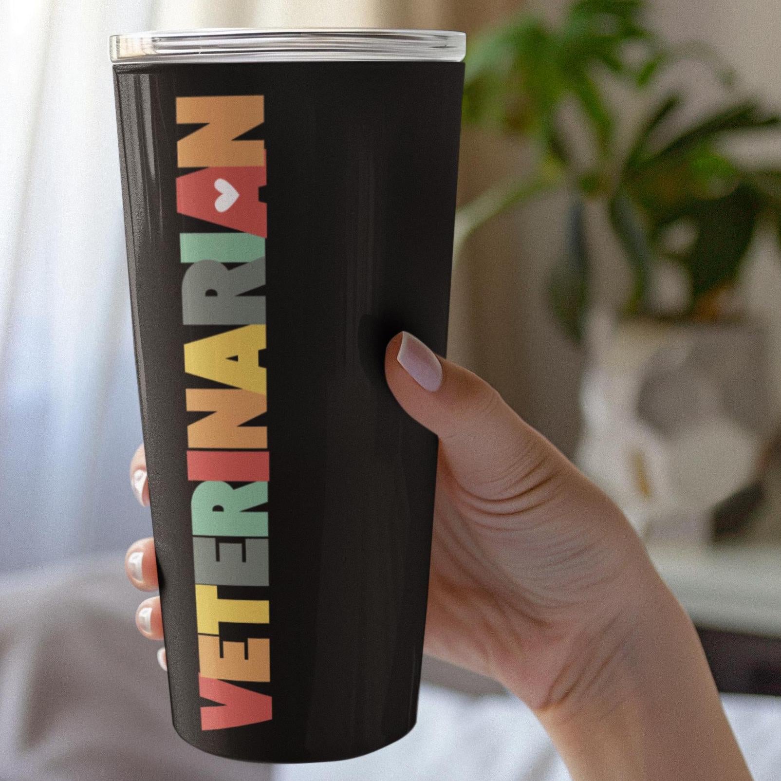 Veterinarian Tumbler 20oz, Animal Lover Gift, Vet Tech Cup, Vet Assistant Gift, Travel Mug for Animal Lovers, Veterinary Medicine Tumbler