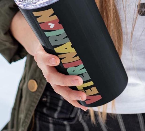 Veterinarian Tumbler 20oz, Animal Lover Gift, Vet Tech Cup, Vet Assistant Gift, Travel Mug for Animal Lovers, Veterinary Medicine Tumbler