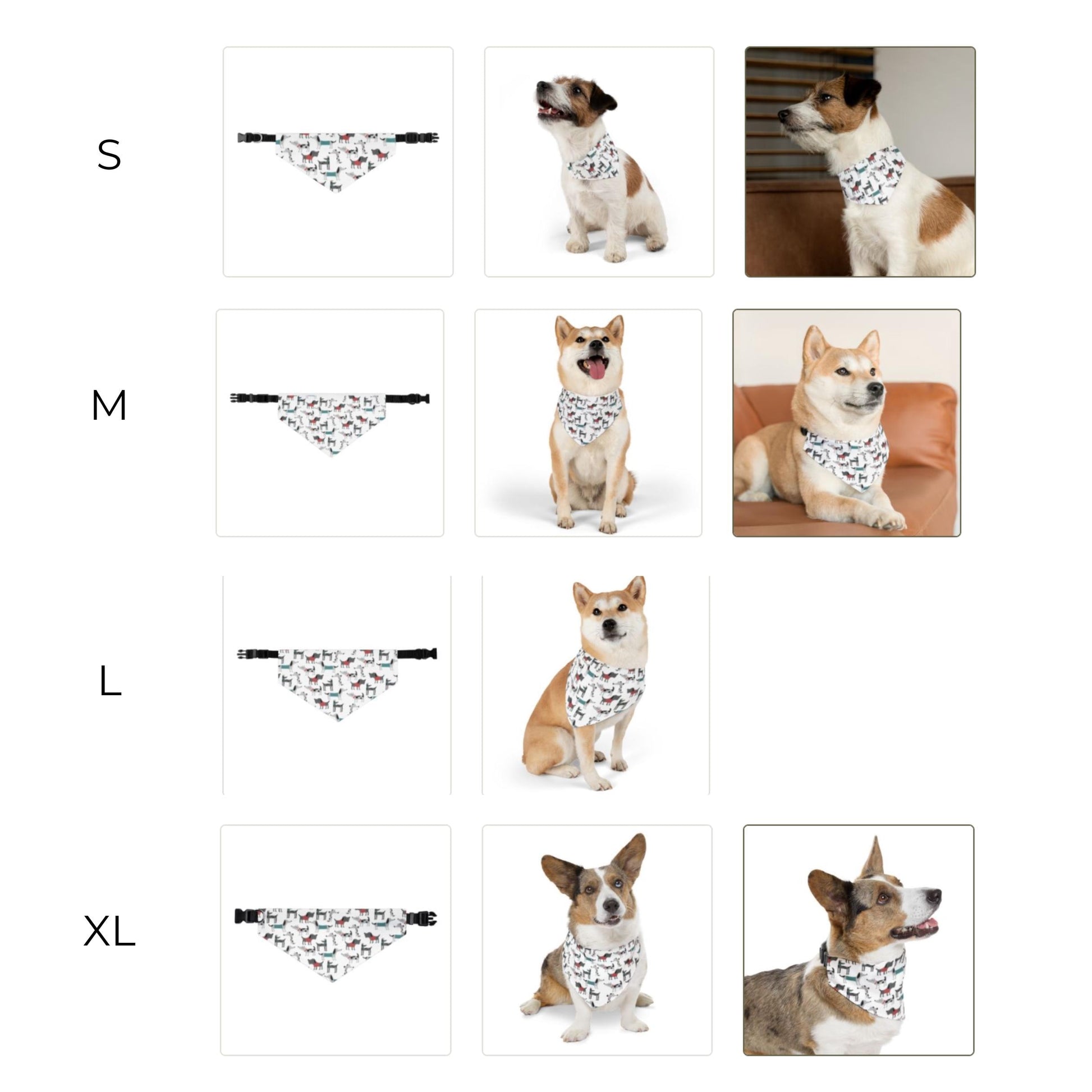 Dog Collar Bandana Print Pet Bandana Collar - Puppy Bandana, Dog Bandana Collar, Gift Pet Neckerchief, Animal Print Bandana, Dog Lover Gift