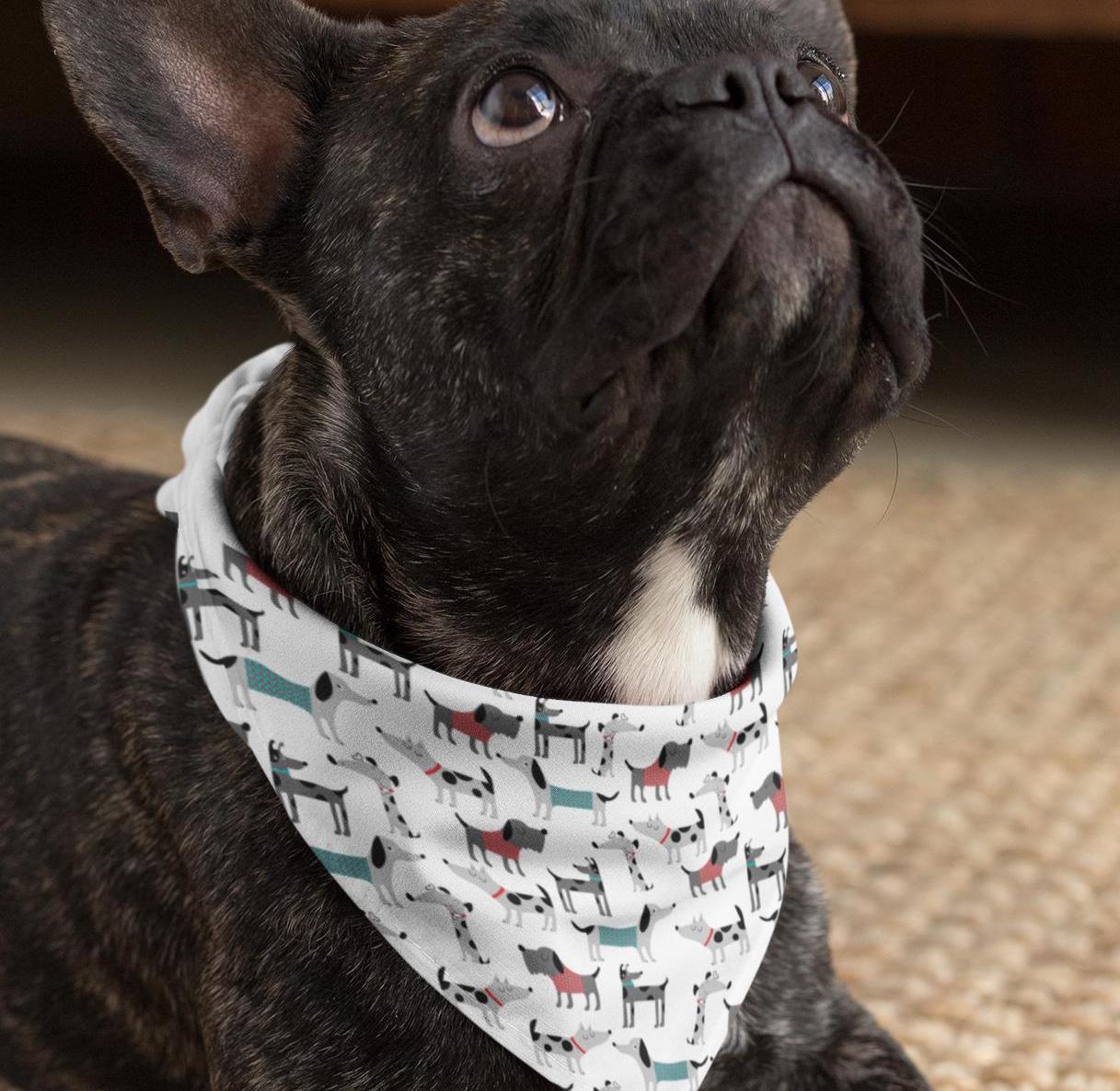 Dog Collar Bandana Print Pet Bandana Collar - Puppy Bandana, Dog Bandana Collar, Gift Pet Neckerchief, Animal Print Bandana, Dog Lover Gift