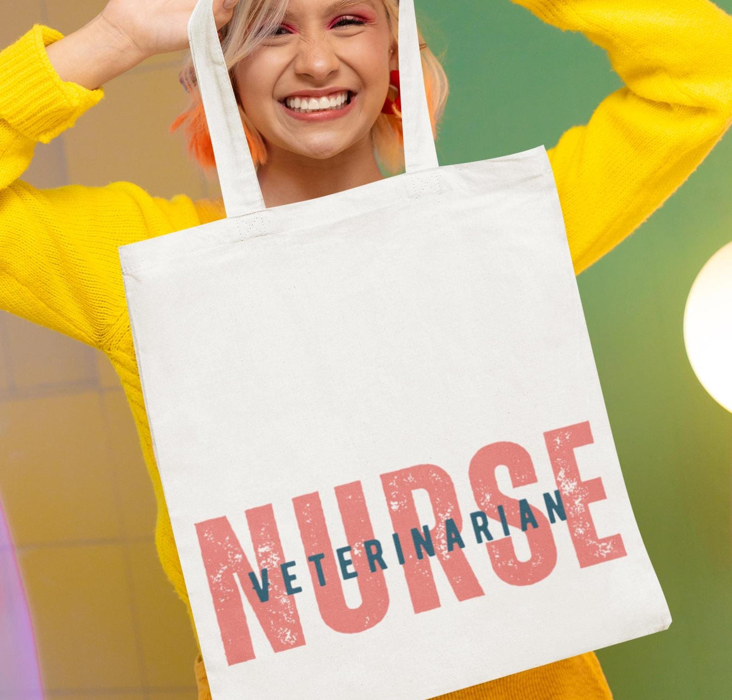 Veterinarian Nurse Tote Bag, Animal Lover Gift, Canvas Handbag, Veterinary Student Gift, Pet Care Tote, Nurse Appreciation Bag