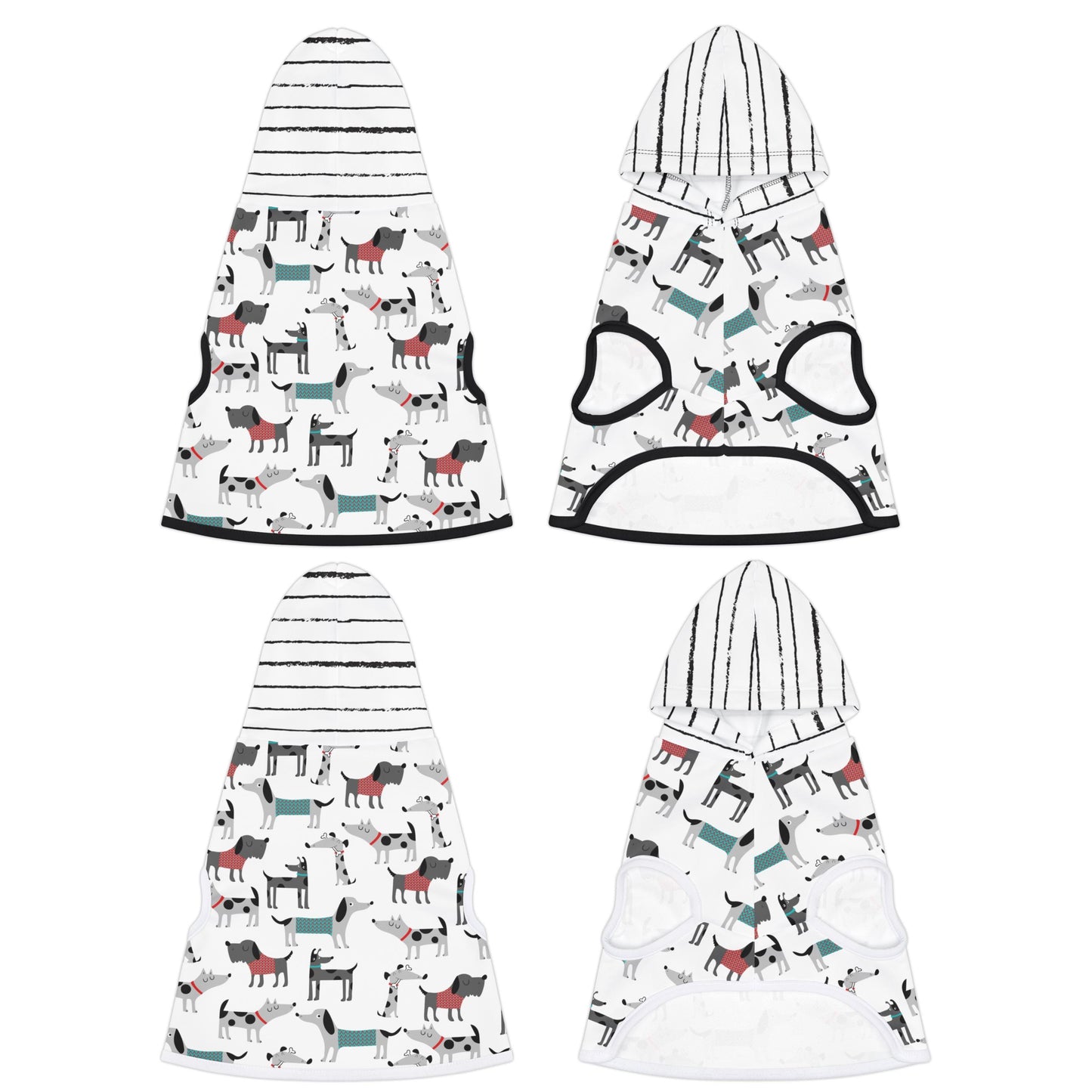 Dog Print Pet Hoodie, Cute Animal Lover Sweatshirt, Puppy Graphic Dog Lover Gift, Funny Dog Mom/Dad Hooded Sweatshirt, Pet Owner Apparel