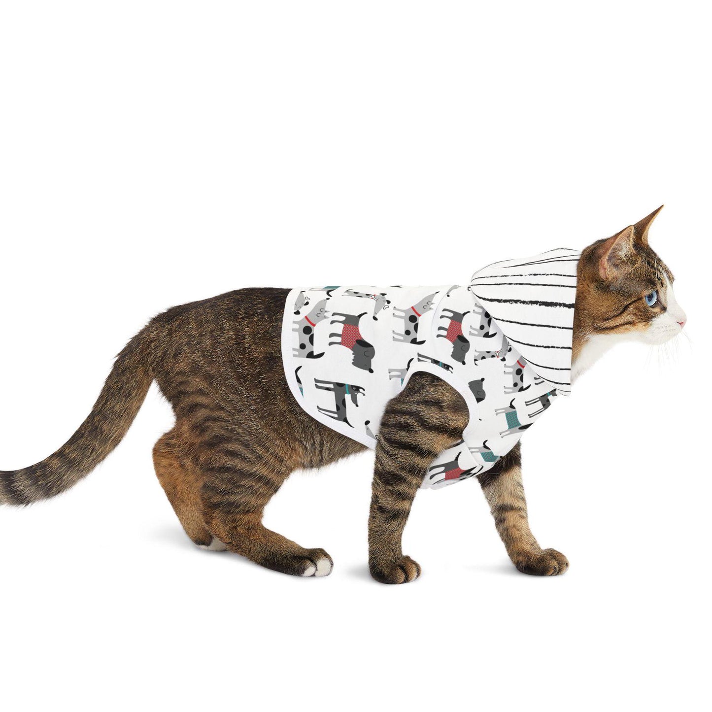 Dog Print Pet Hoodie, Cute Animal Lover Sweatshirt, Puppy Graphic Dog Lover Gift, Funny Dog Mom/Dad Hooded Sweatshirt, Pet Owner Apparel