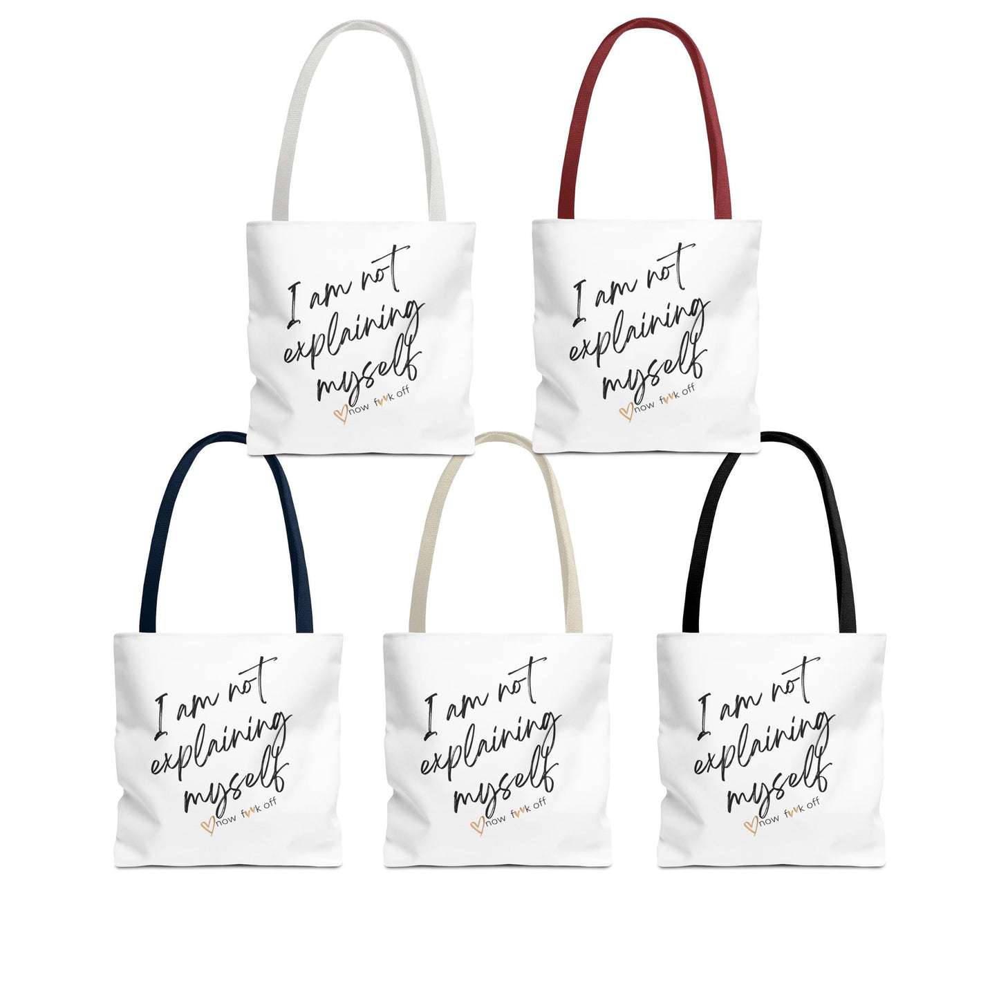 Funny Tote Bag, Sarcastic Reusable Tote, Snarky Shoulder Bag, Curse Word Eco Friendly Bag, I'm Not Explaining Myself Tote, Gift, Breakup