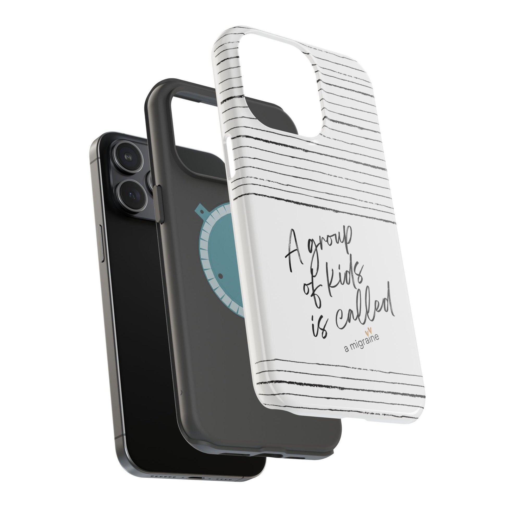 A Group of Kids is called a Migrane Mag iPhone Case, Tough Magnetic Phone Cover,Fun Design, Gift for Friend, Mothers Day Gift, Gift for Her