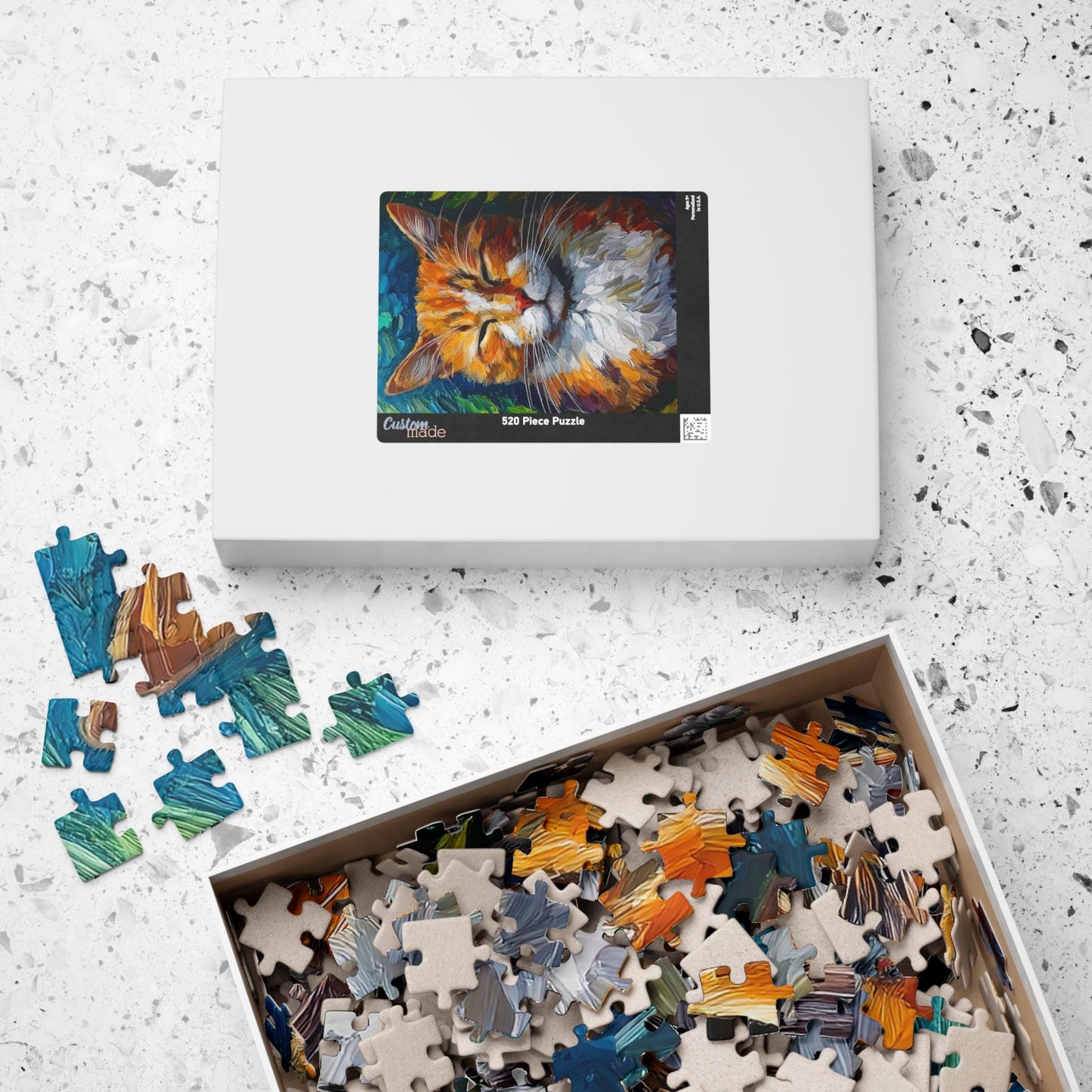 Sleeping Cozy Cat Puzzle-Fun for Cat Lovers, 110-1014 Pieces, Perfect Gift for Family, Friends, Holidays, Relaxing Activity, Cat Lady Gift