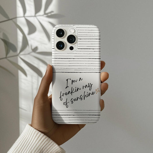 Magnetic Tough Cases, Im a Freakin Ray of Sunshine iPhone Case, Fun Positive Vibes, Gift for Optimistic Friend, Protective Phone Cover