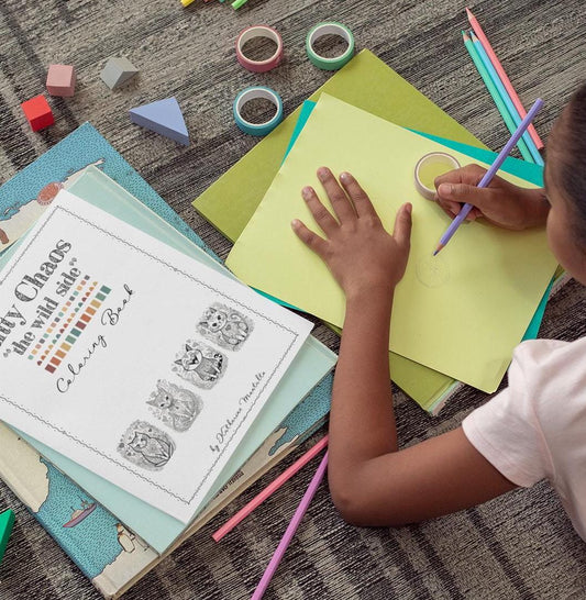 Kitty Chaos: The Wild Side Coloring Book | Cat Lovers' Digital Download | Adult & Kids Coloring Pages, Unisex Gift, Easter Gift, Cat Lover