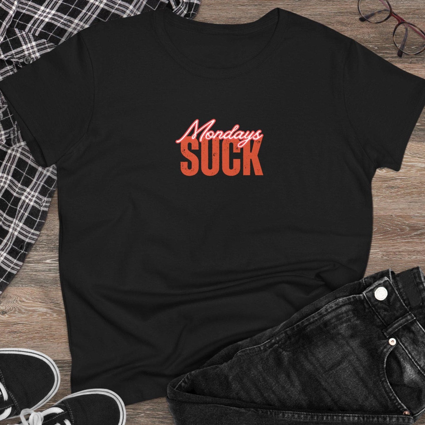 Mondays Suck T-Shirt, Beachwear, Gift for Her, Fun Summer Style, Relaxed Fit,Women's Tee, Gift for her, Breakup Gift,Birthday, Wedding Gift