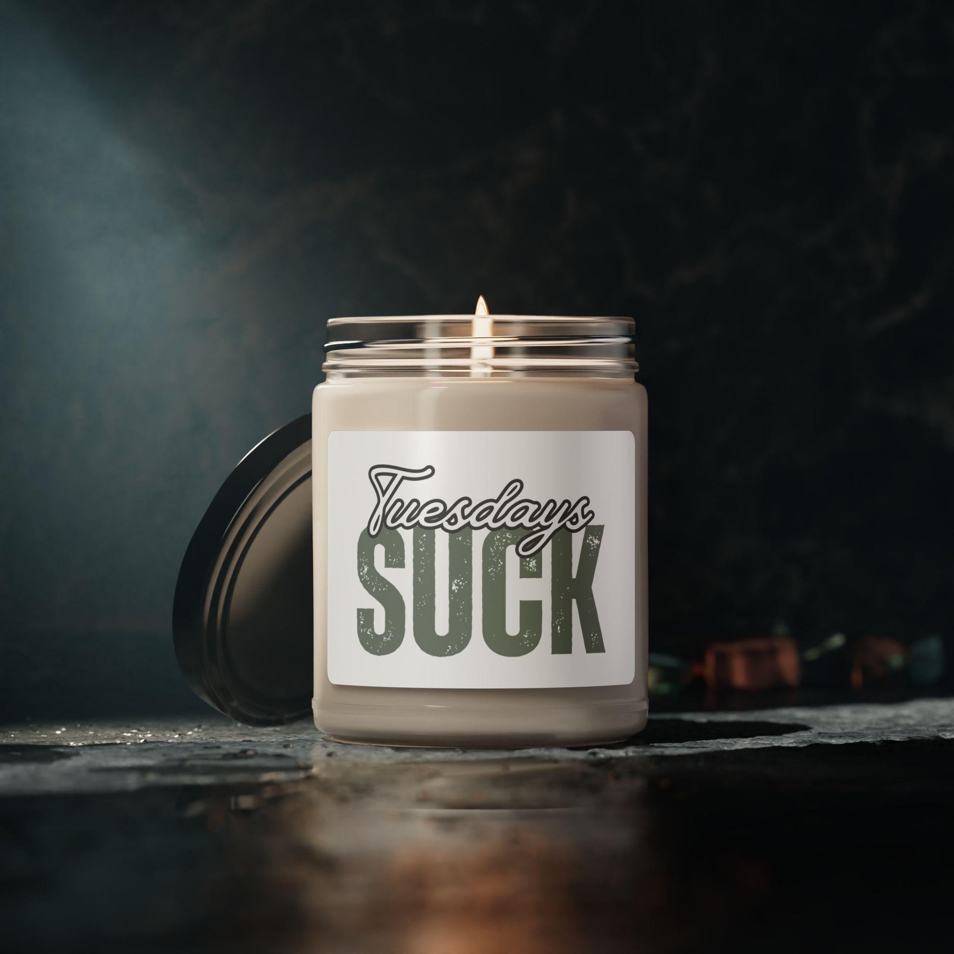 Scented Candle, Tuesday Blues Relaxing Home Fragrance, Gift for Bosses, Hilarious Desk Decor, Self-Care Essential, Tuesdays SUCK Candle Gift