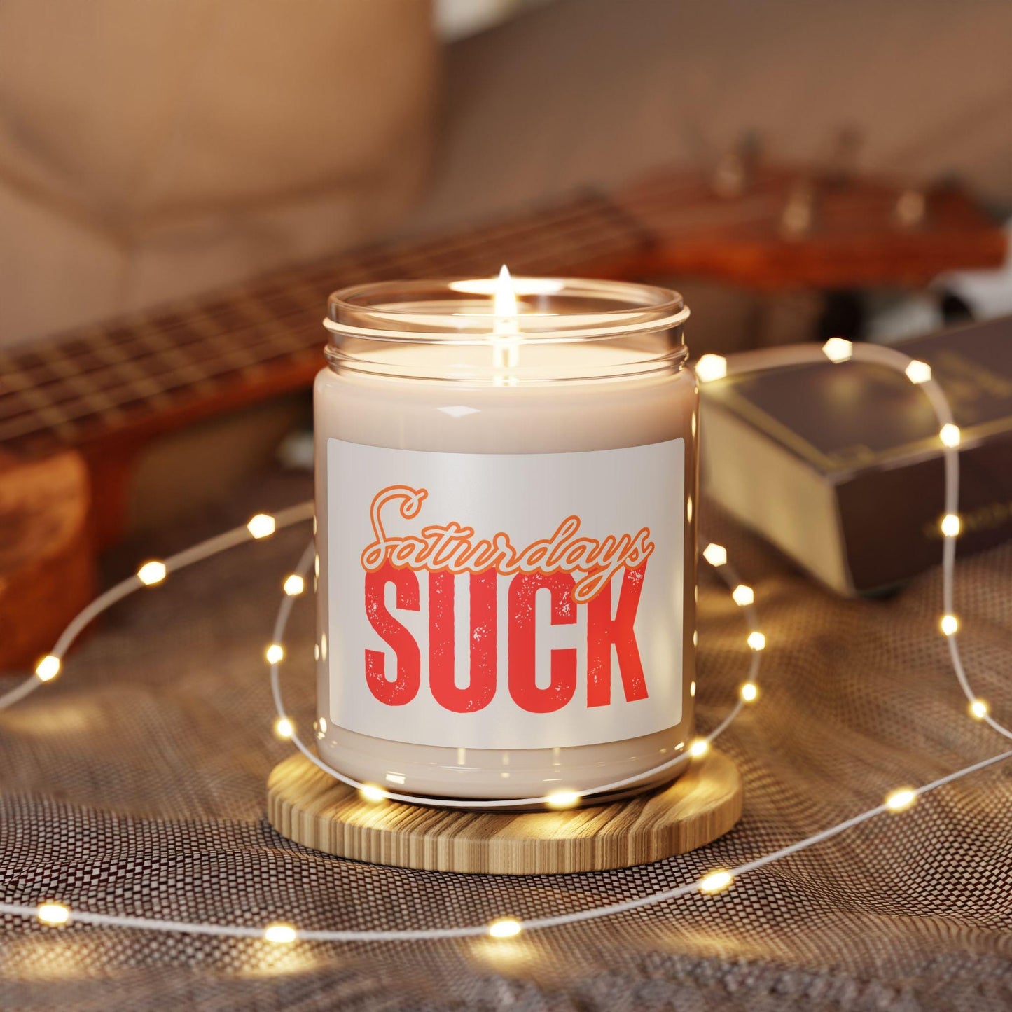 Scented Candle, Saturday Blues Relaxing Home Fragrance, Gift for Bosses, Hilarious Desk Decor, Self-Care Essential, Saturdays SUCK Candle