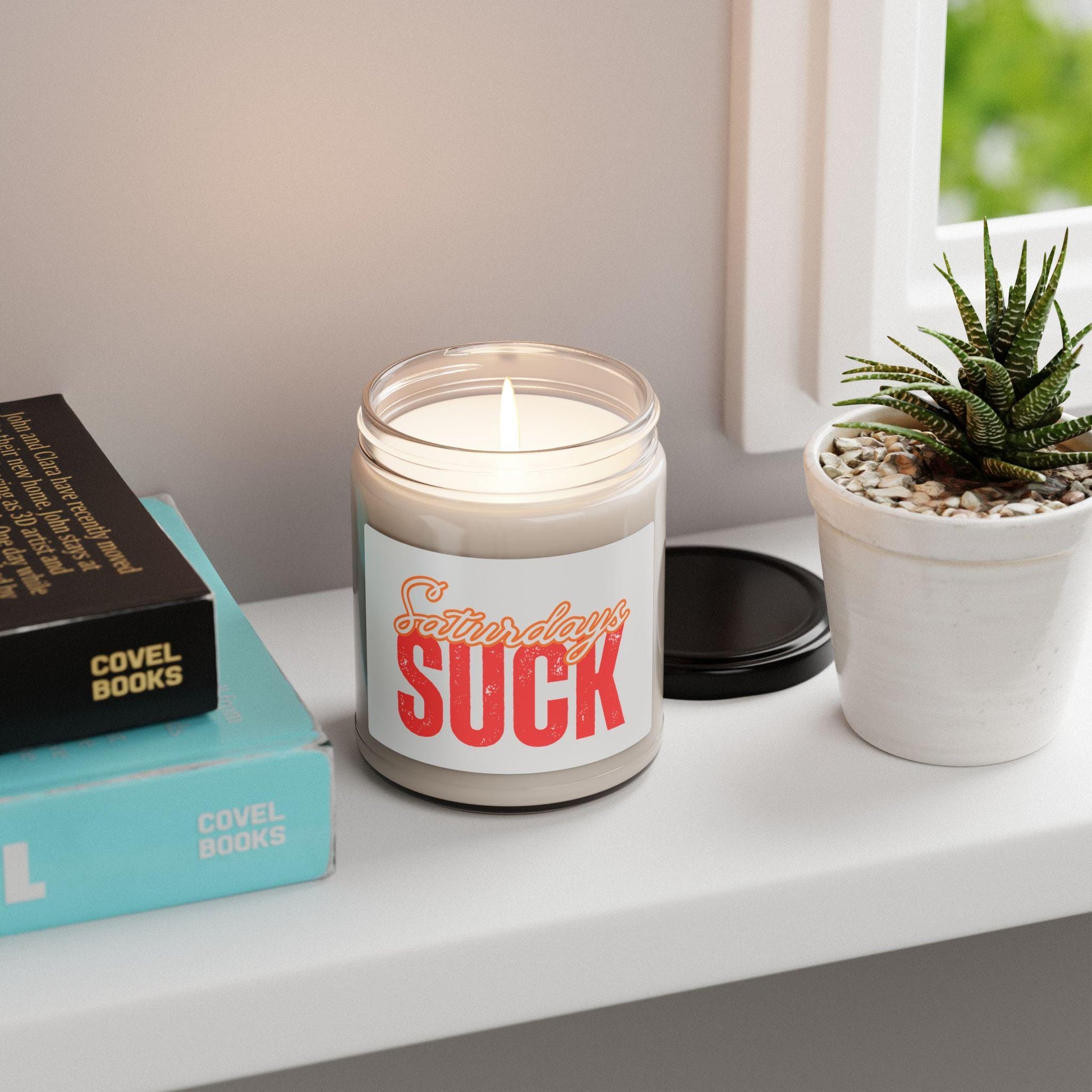Scented Candle, Saturday Blues Relaxing Home Fragrance, Gift for Bosses, Hilarious Desk Decor, Self-Care Essential, Saturdays SUCK Candle