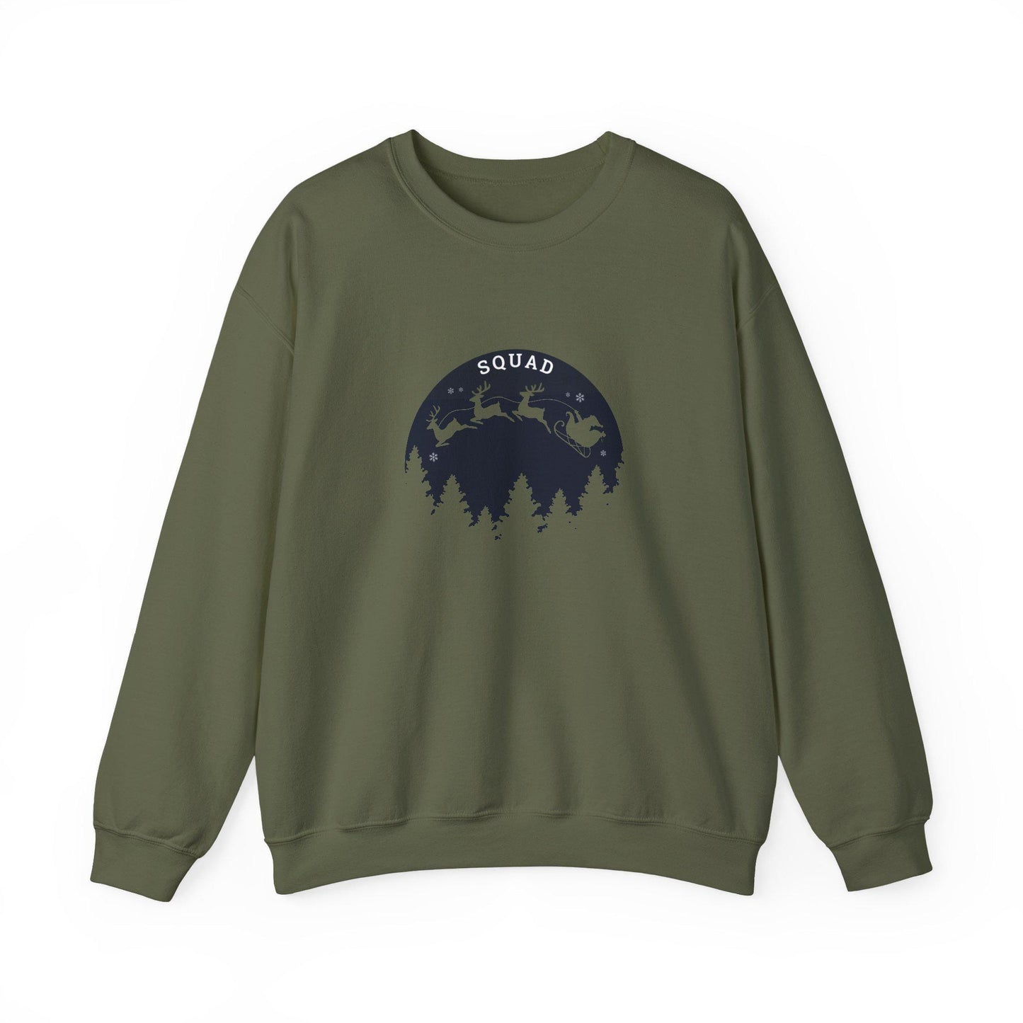 Santa Squad Crewneck Sweatshirt - Christmas Holiday Apparel, Xmas Family Matching Outfit, Winter Festive Jumper, Funny Santa Claus Tee, Gift
