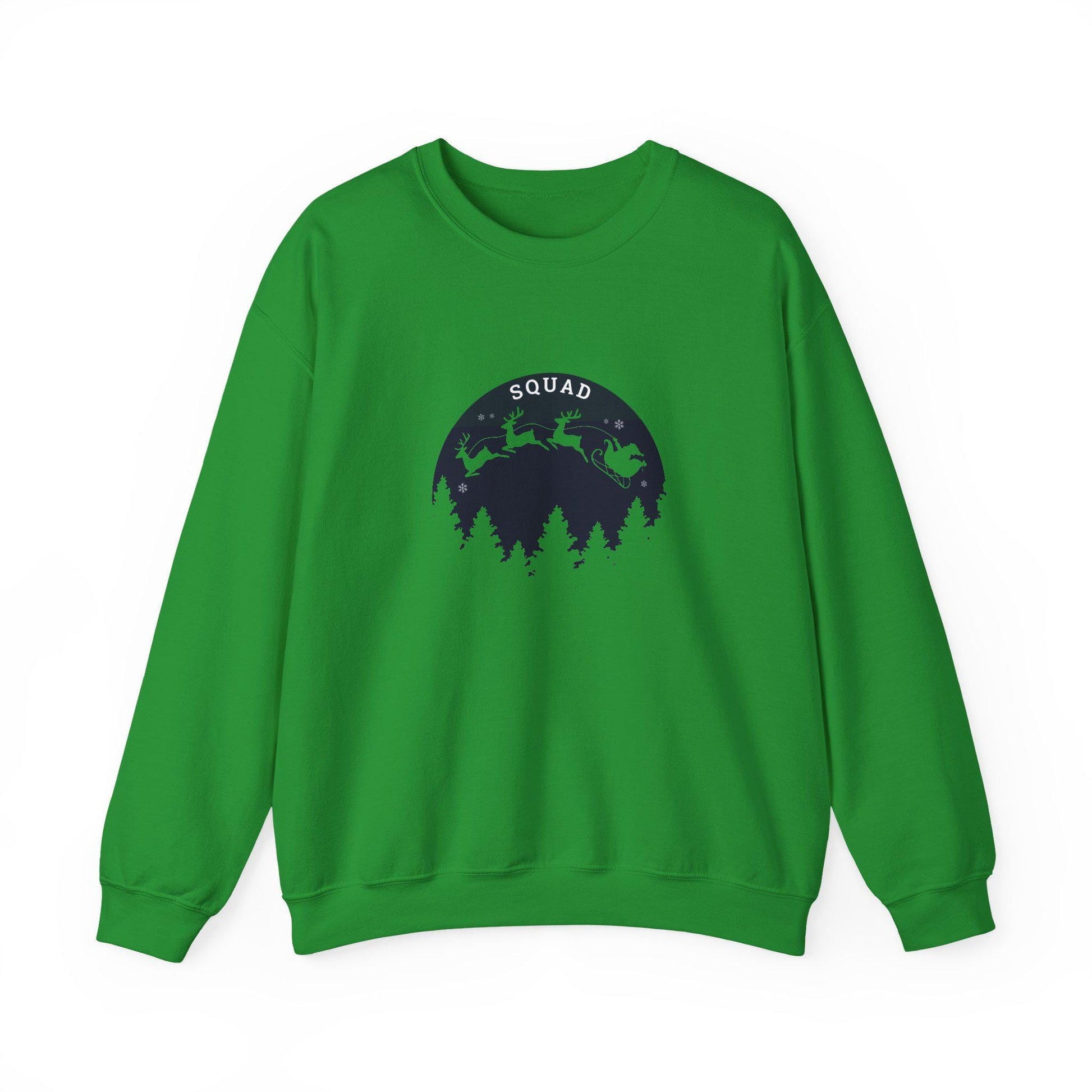 Santa Squad Crewneck Sweatshirt - Christmas Holiday Apparel, Xmas Family Matching Outfit, Winter Festive Jumper, Funny Santa Claus Tee, Gift