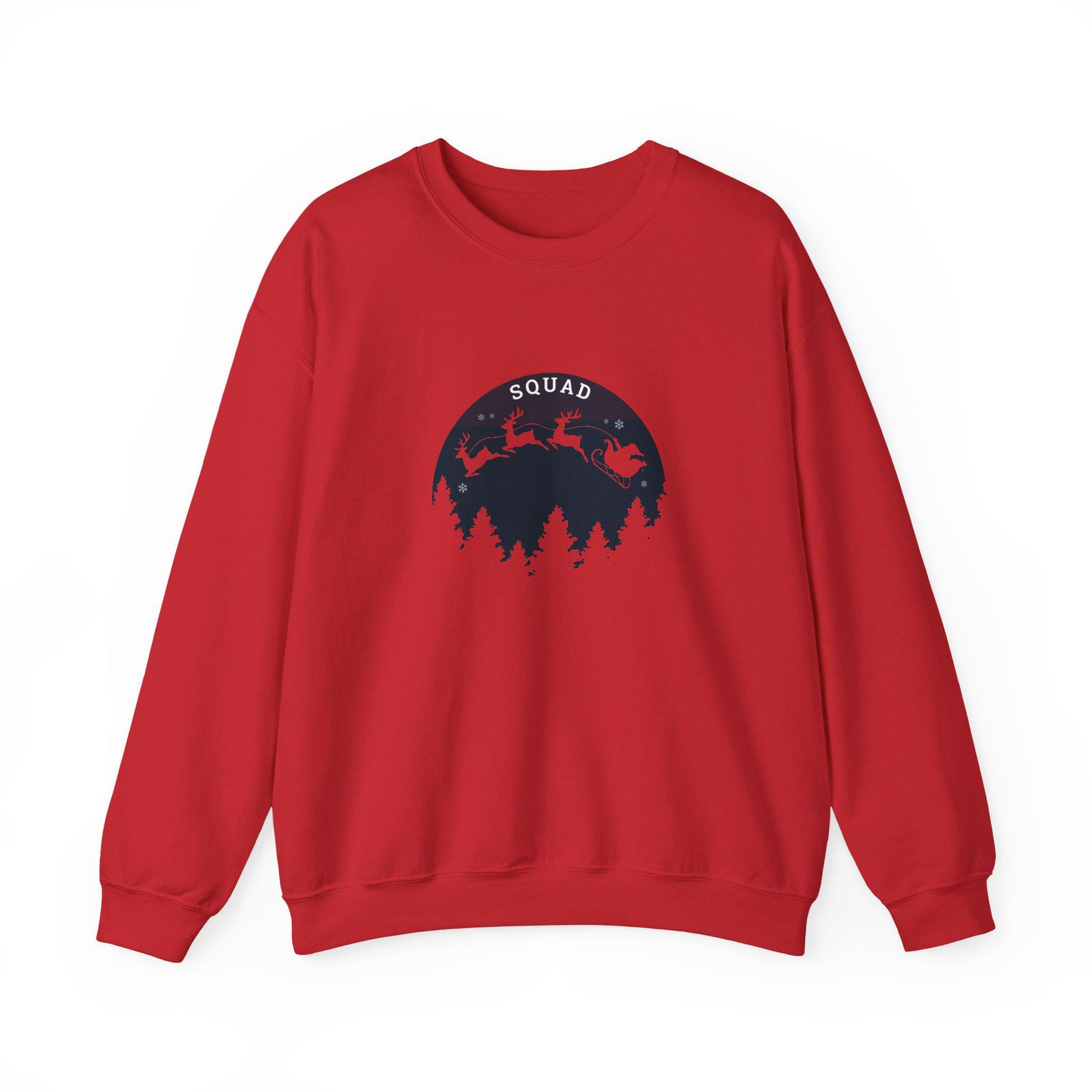 Santa Squad Crewneck Sweatshirt - Christmas Holiday Apparel, Xmas Family Matching Outfit, Winter Festive Jumper, Funny Santa Claus Tee, Gift