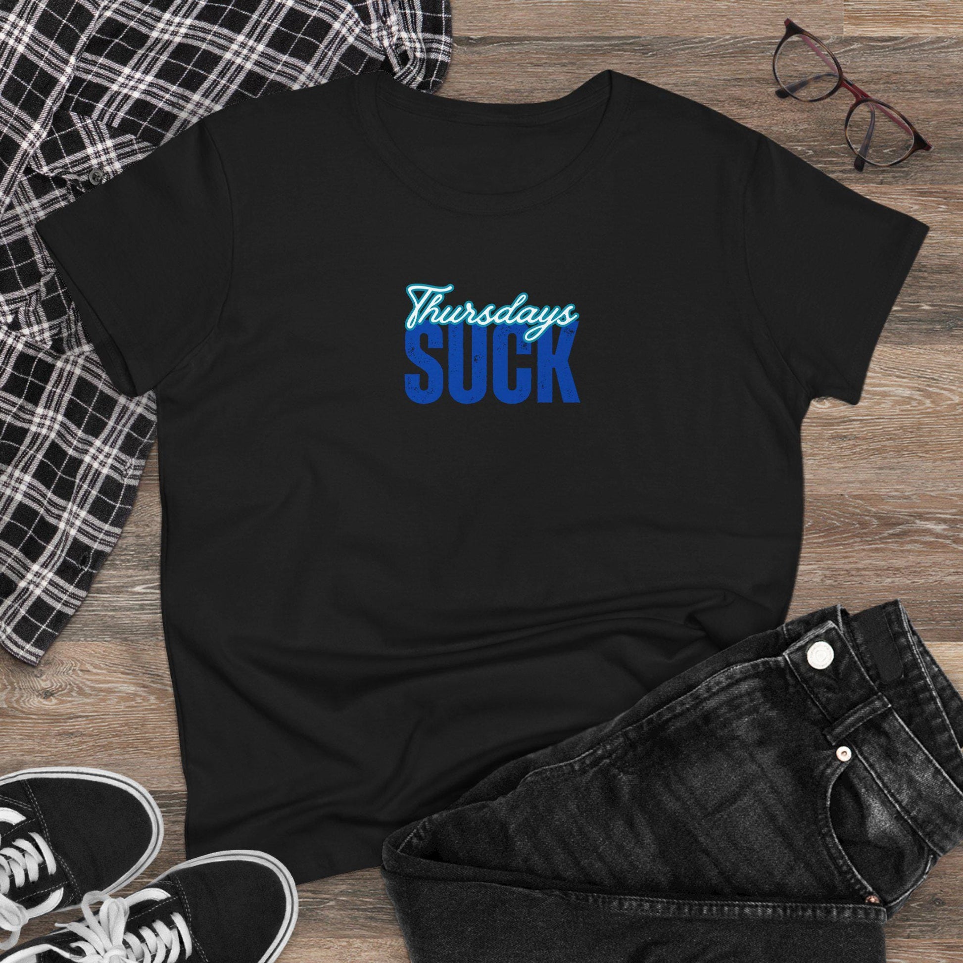 Thursdays Suck T-Shirt, Beachwear, Gift for Her,Fun Summer Style, Relaxed Fit, Women's Tee, Baby Tee, Gift for her,Breakup gift,Wedding Tee