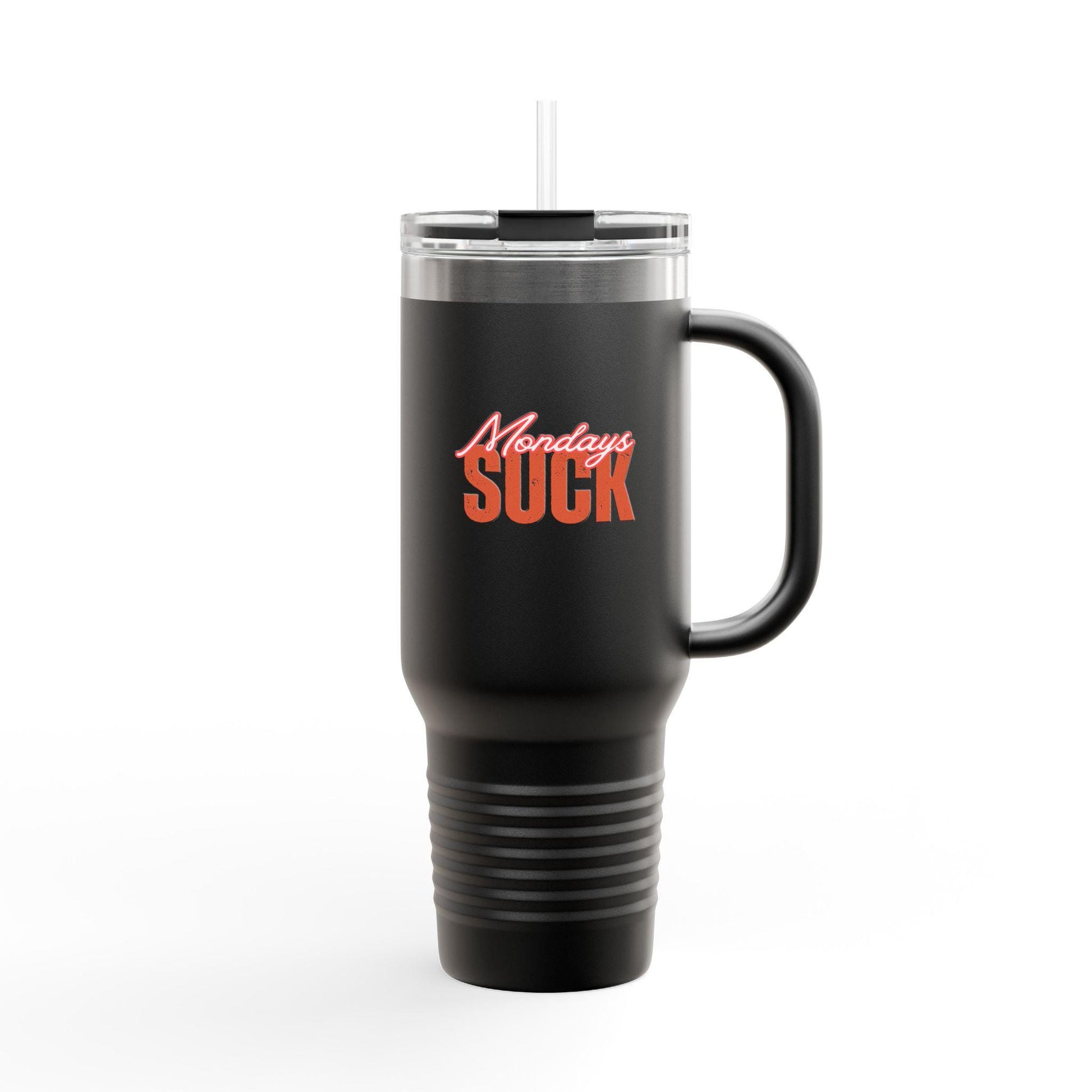 Mondays SUCK Insulated Travel Mug, 40oz - Coffee Lovers Gift,Road Trip Cup, Humor Travel Mug, Gifts for Friends,Unisex,Birthday Gift,Breakup