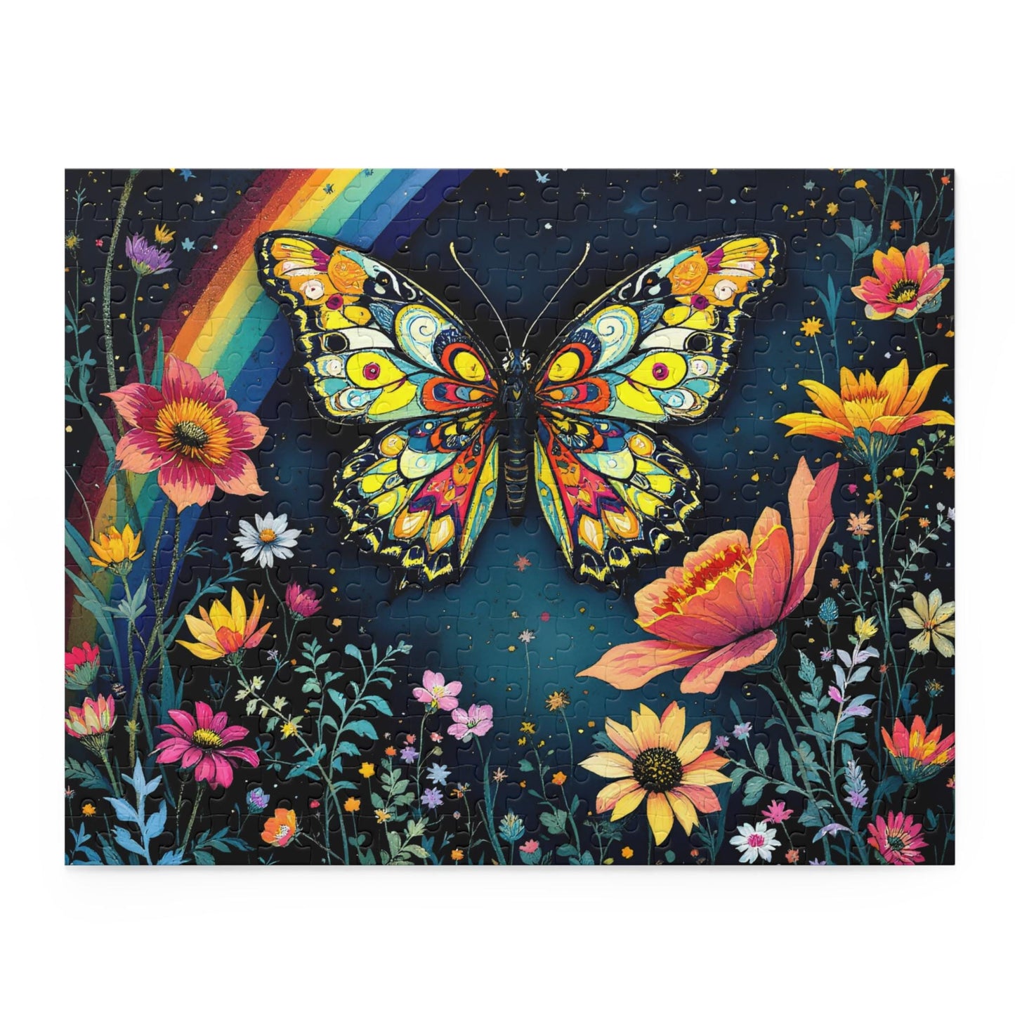 Butterfly Garden Puzzle - 120/252/500 Pieces, Nature-themed Fun, Gift for Adults & Kids, Mindful Activity, Rainy Day Entertainment