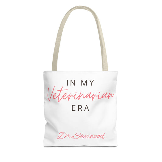 CUSTOM Veterinarian Era Tote Bag - Animal Lover Gift, Pet Owner Carryall, Veterinary Student Shoulder Bag, Cute Paw Print Shopping Tote