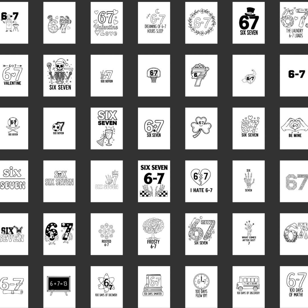 Funny “6–7” Meme Bundle | Digital Download - 224 items