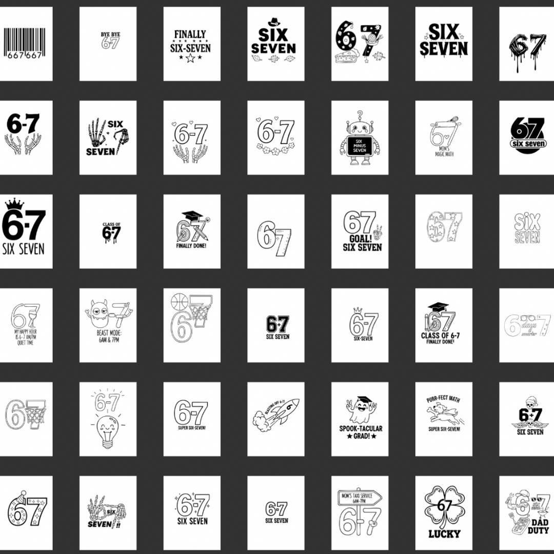 Funny “6–7” Meme Bundle | Digital Download - 224 items