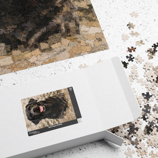 Labrador Portrait Puzzle, 1014 Piece Dog Jigsaw, Pet Memorial Gift