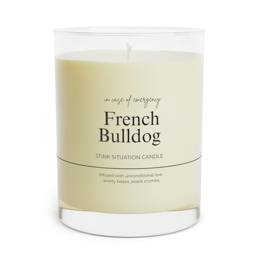 FRENCH BULLDOG Funny Candle, Soy Candle 11oz Glass,New Pet Parent Gift, Frenchie Dog Mom Dad Birthday Gift for Dog Lover