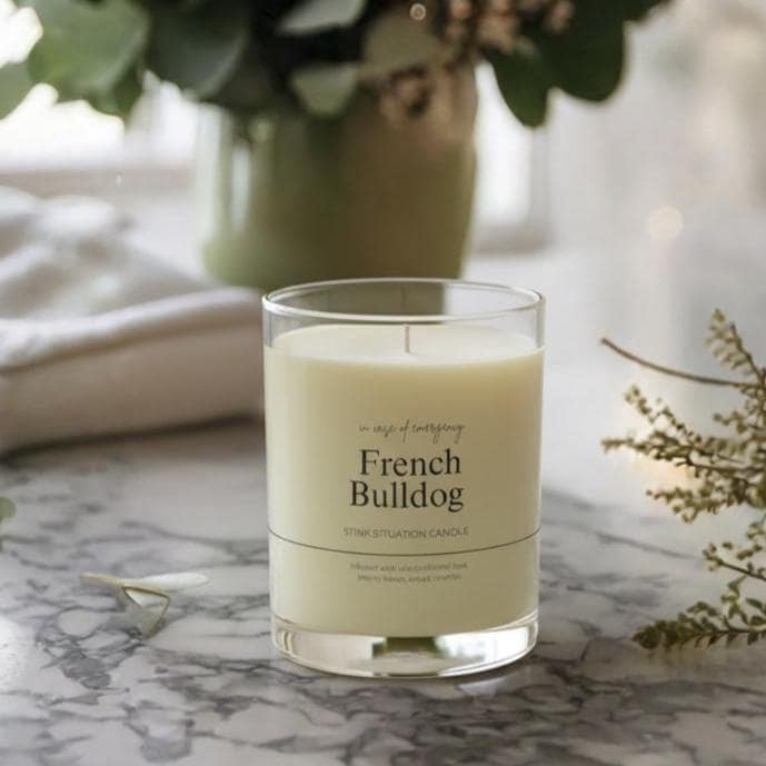 FRENCH BULLDOG Funny Candle, Soy Candle 11oz Glass,New Pet Parent Gift, Frenchie Dog Mom Dad Birthday Gift for Dog Lover