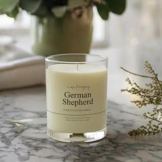 GERMAN SHEPHERD Funny Candle, Soy Candle 11oz Glass,New Pet Parent Gift, Frenchie Dog Mom Dad Birthday Gift for Dog Lover