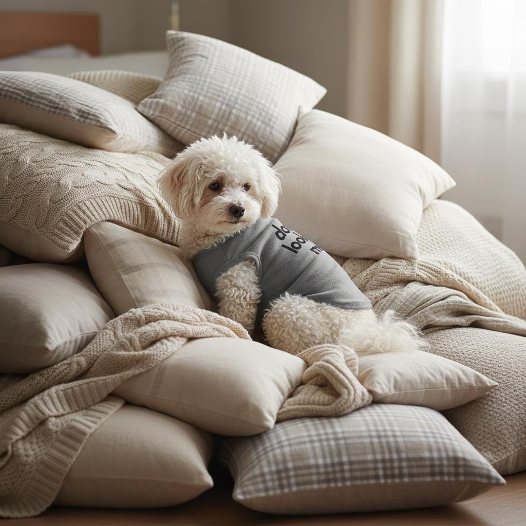 Funny Dog Tank Top, Sassy Pet Shirt, 'Don't Look At Me'