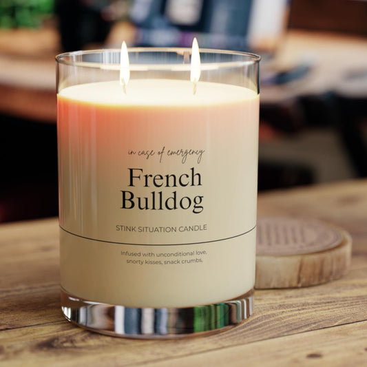 FRENCH BULLDOG Funny Candle, Soy Candle 11oz Glass,New Pet Parent Gift, Frenchie Dog Mom Dad Birthday Gift for Dog Lover