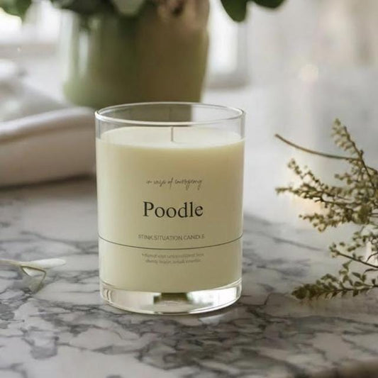 POODLE Funny Candle, Soy Candle 11oz Glass,New Pet Parent Gift, Frenchie Dog Mom Dad Birthday Gift for Dog Lover