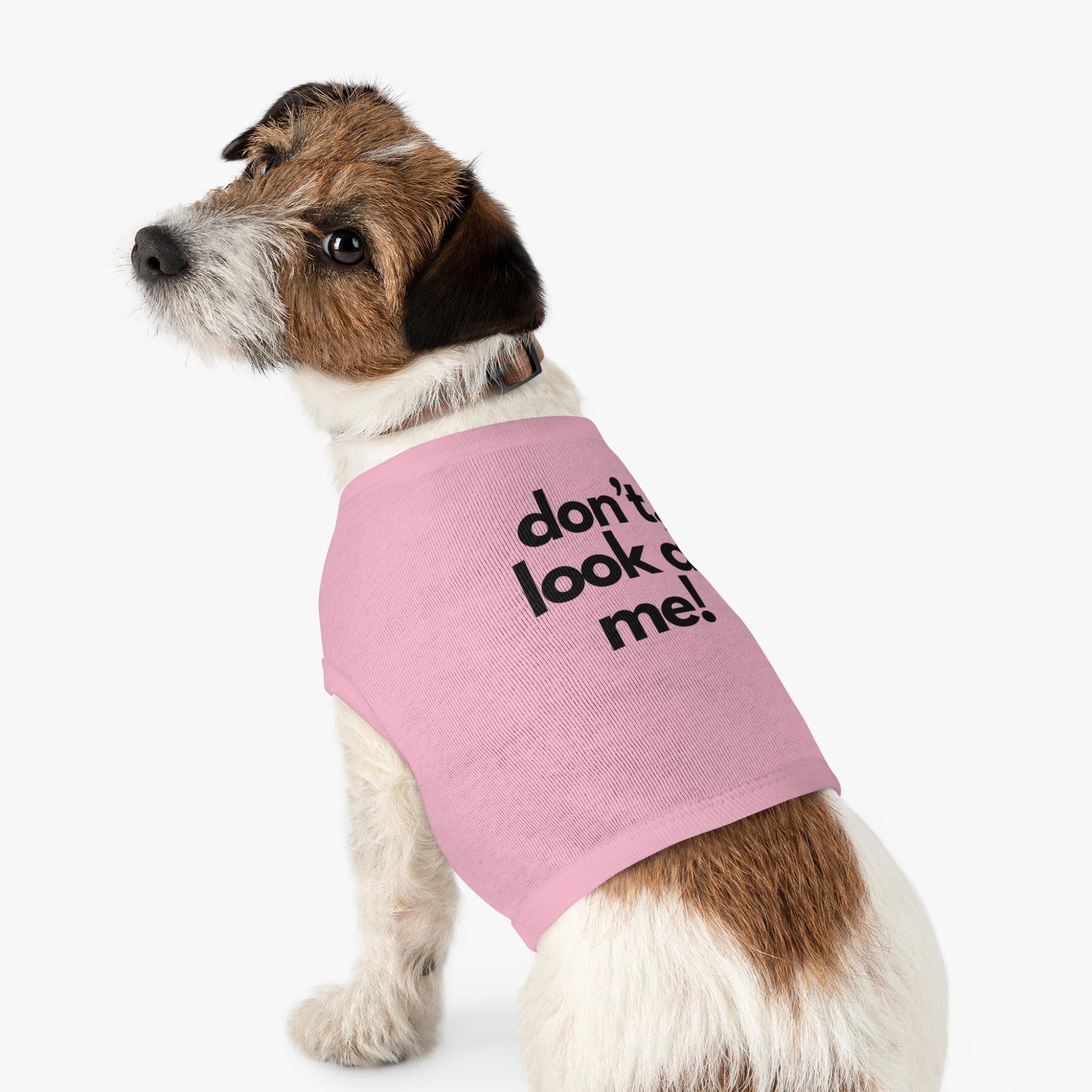 Funny Dog Tank Top, Sassy Pet Shirt, 'Don't Look At Me'