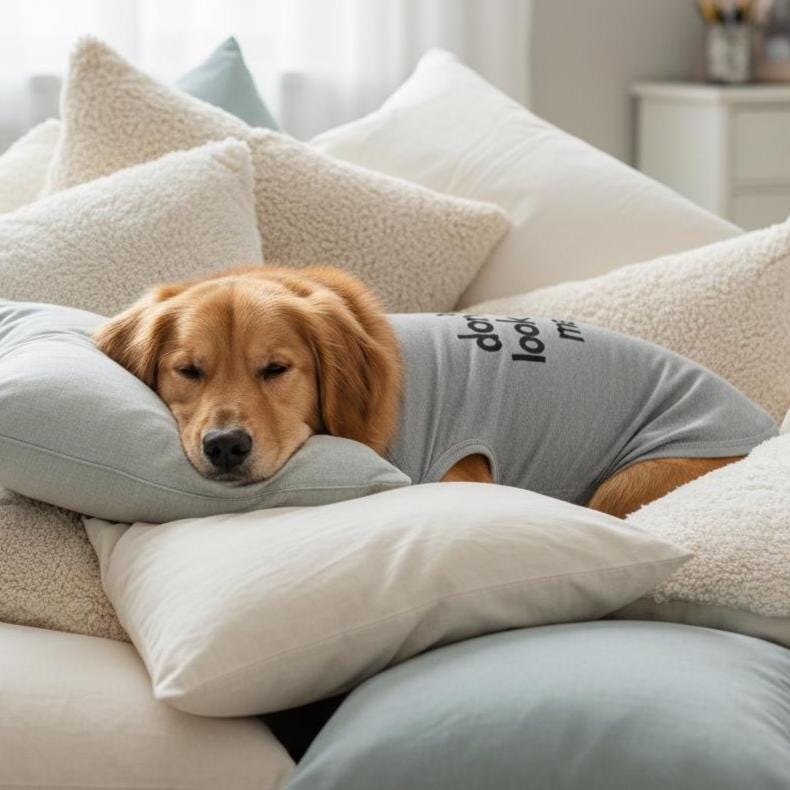 Funny Dog Tank Top, Sassy Pet Shirt, 'Don't Look At Me'