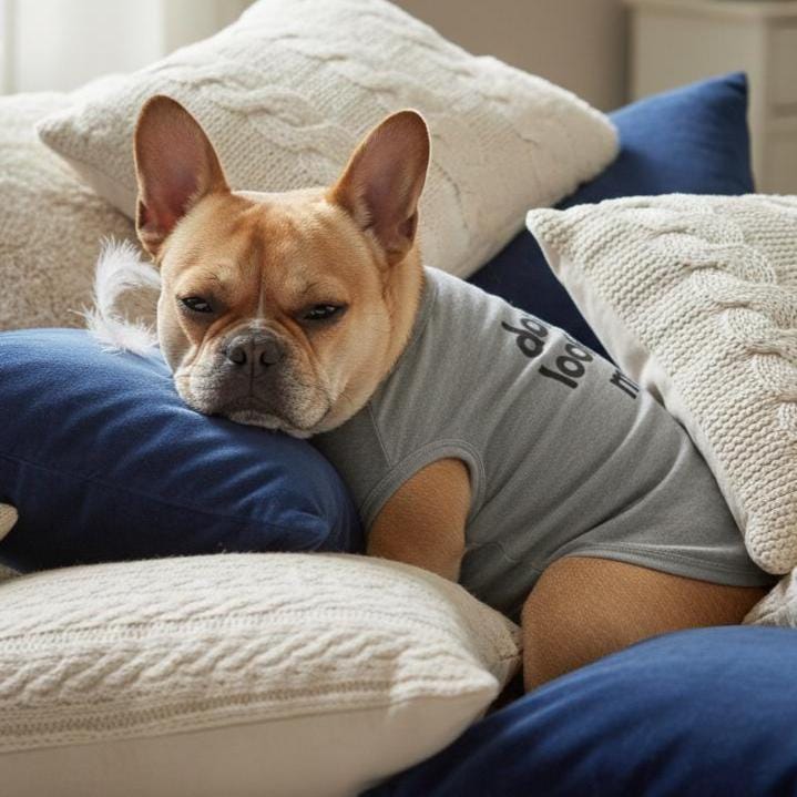 Funny Dog Tank Top, Sassy Pet Shirt, 'Don't Look At Me'