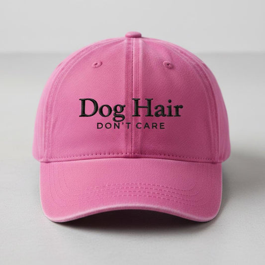 Dog Hair Don't Care- Women's Pigment-Dyed Cap with Fashion Undervisor (Embroidery) Dog Mom