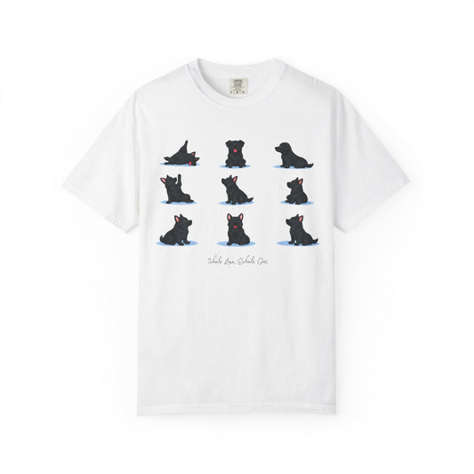 Black Labrador Yoga Poses T-Shirt, Lab Illustration Tee, Yoga Teacher Gift, Yoga Shirt, Gift for Yoga Dog Lover, Graduation Gift, Labrador